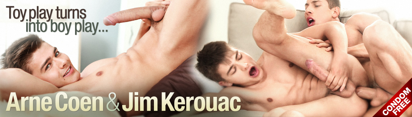 BELAMI NEWCOMERS...Toy play turns into boy play: Arne Coen and Jim Kerouac